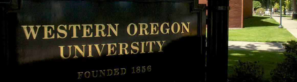 Western Oregon University sign