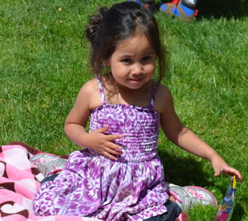 girl at the parent picnic